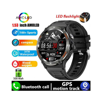 Sport Smart Watch Men GPS Fitness Compass LED Waterproof Watch image 1