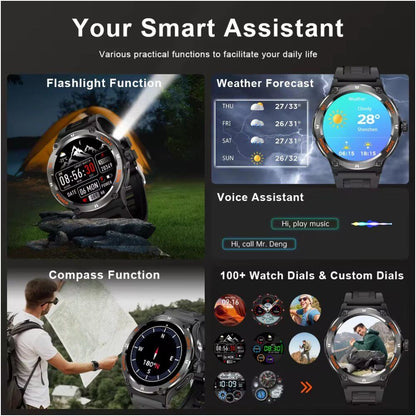 Sport Smart Watch Men GPS Fitness Compass LED Waterproof Watch image 2