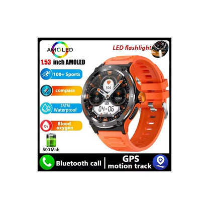 Sport Smart Watch Men GPS Fitness Compass LED Waterproof Watch