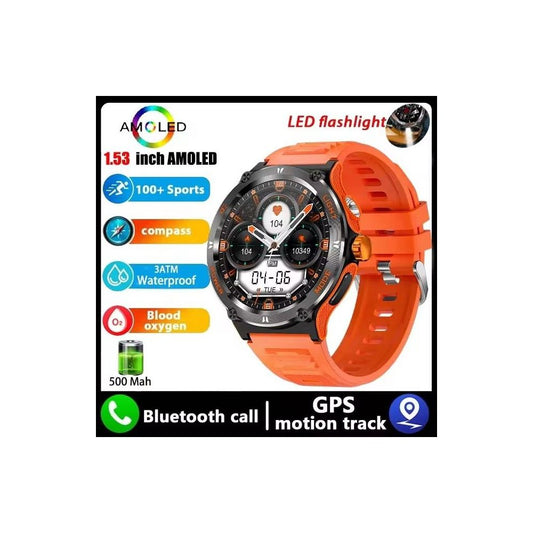 Sport Smart Watch Men GPS Fitness Compass LED Waterproof Watch