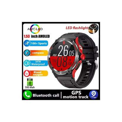 Sport Smart Watch Men GPS Fitness Compass LED Waterproof Watch
