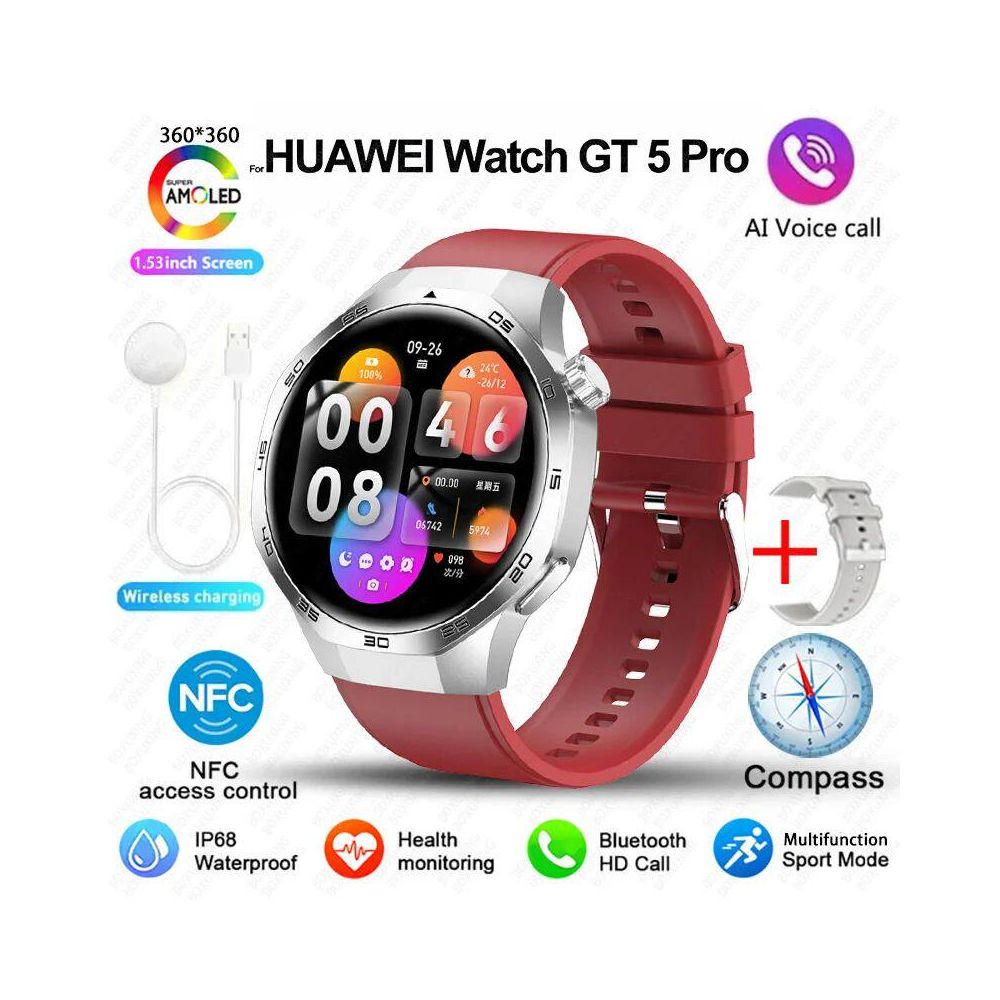 2024 New Watch GT5 Pro Sports Smart Watch Men NFC GPS Trackr