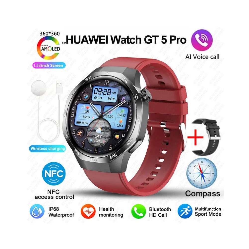 2024 New Watch GT5 Pro Sports Smart Watch Men NFC GPS Trackr