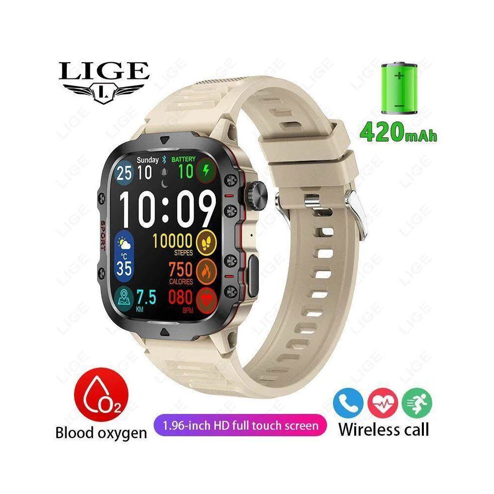 2024 Rugged Military Smart Watch Men Outdoor Watches lP68 Wa