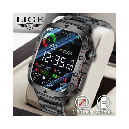 2024 Rugged Military Smart Watch Men Outdoor Watches lP68 Wa
