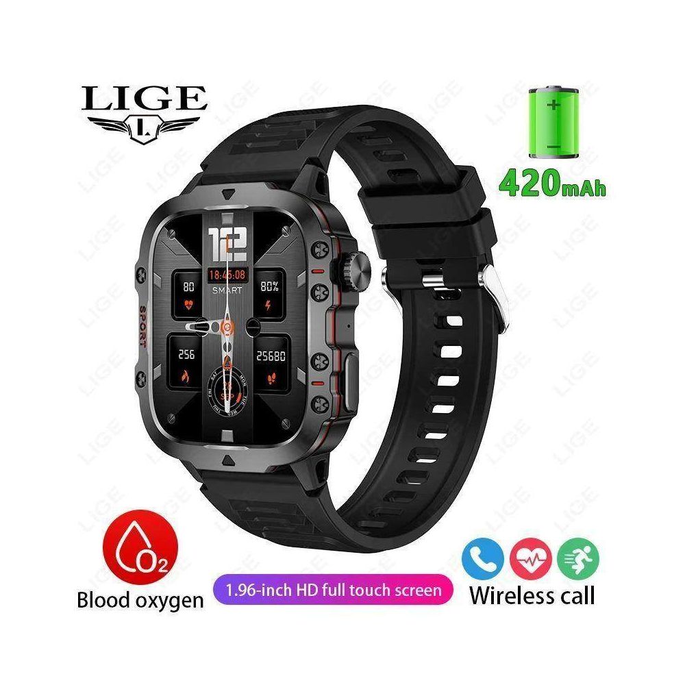 2024 Rugged Military Smart Watch Men Outdoor Watches lP68 Wa