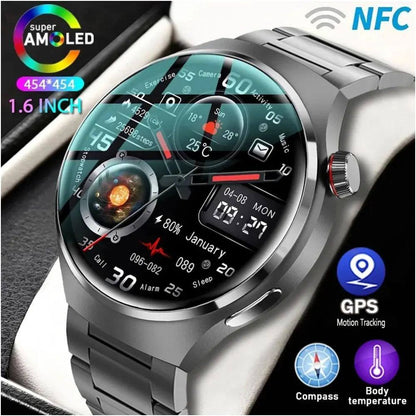 For HUAWEI GT Pro GPS NFC Smart Watch Men 360 360 AMOLED Scr image 1