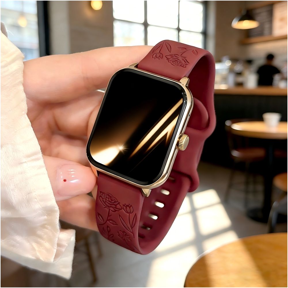 2026 new women s smart watch multi function bluetooth call is applicable to Android ios mobile phones showing Baijiu red health monitoring heart rate and blood pressure multi sport stopwatch payment b image 0
