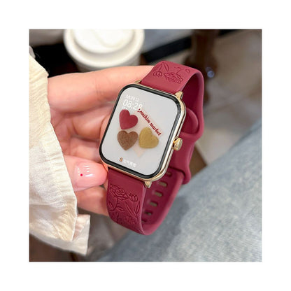 2026 new women s smart watch multi function bluetooth call is applicable to Android ios mobile phones showing Baijiu red health monitoring heart rate and blood pressure multi sport stopwatch payment bracelet