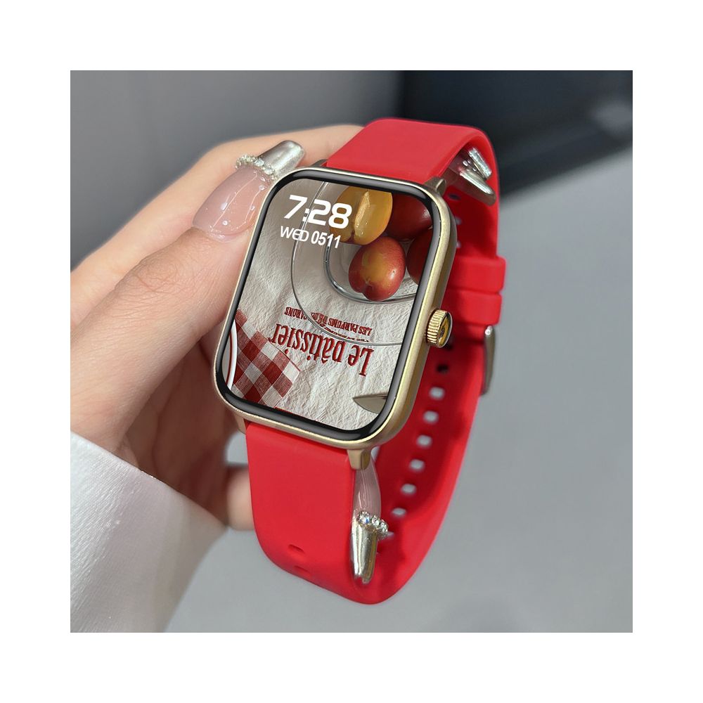 2026 new women s smart watch multi function bluetooth call is applicable to Android ios mobile phones showing Baijiu red health monitoring heart rate and blood pressure multi sport stopwatch payment bracelet