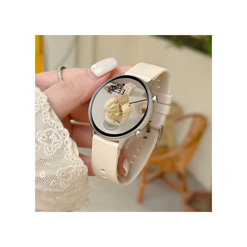 Smart Watch Women s Offline Payment Litchi Pattern Leather Sports AI Voice Assistant Bracelet 2026 New Bluetooth Phone Multi functional Round New Female Suitable for Smartphone Gifts