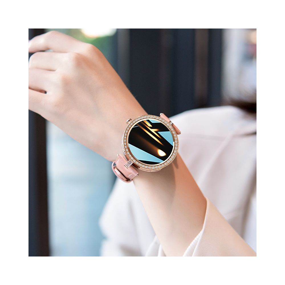 Smart Watch Women s Offline Payment Litchi Pattern Leather Sports AI Voice Assistant Bracelet 2026 New Bluetooth Phone Multi functional Round New Female Suitable for Smartphone Gifts