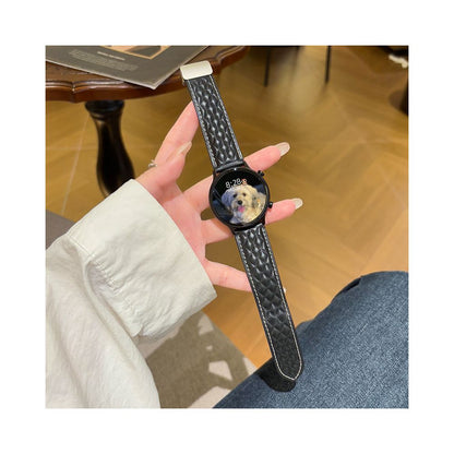 Smart Watch Women s Offline Payment Litchi Pattern Leather Sports AI Voice Assistant Bracelet 2026 New Bluetooth Phone Multi functional Round New Female Suitable for Smartphone Gifts