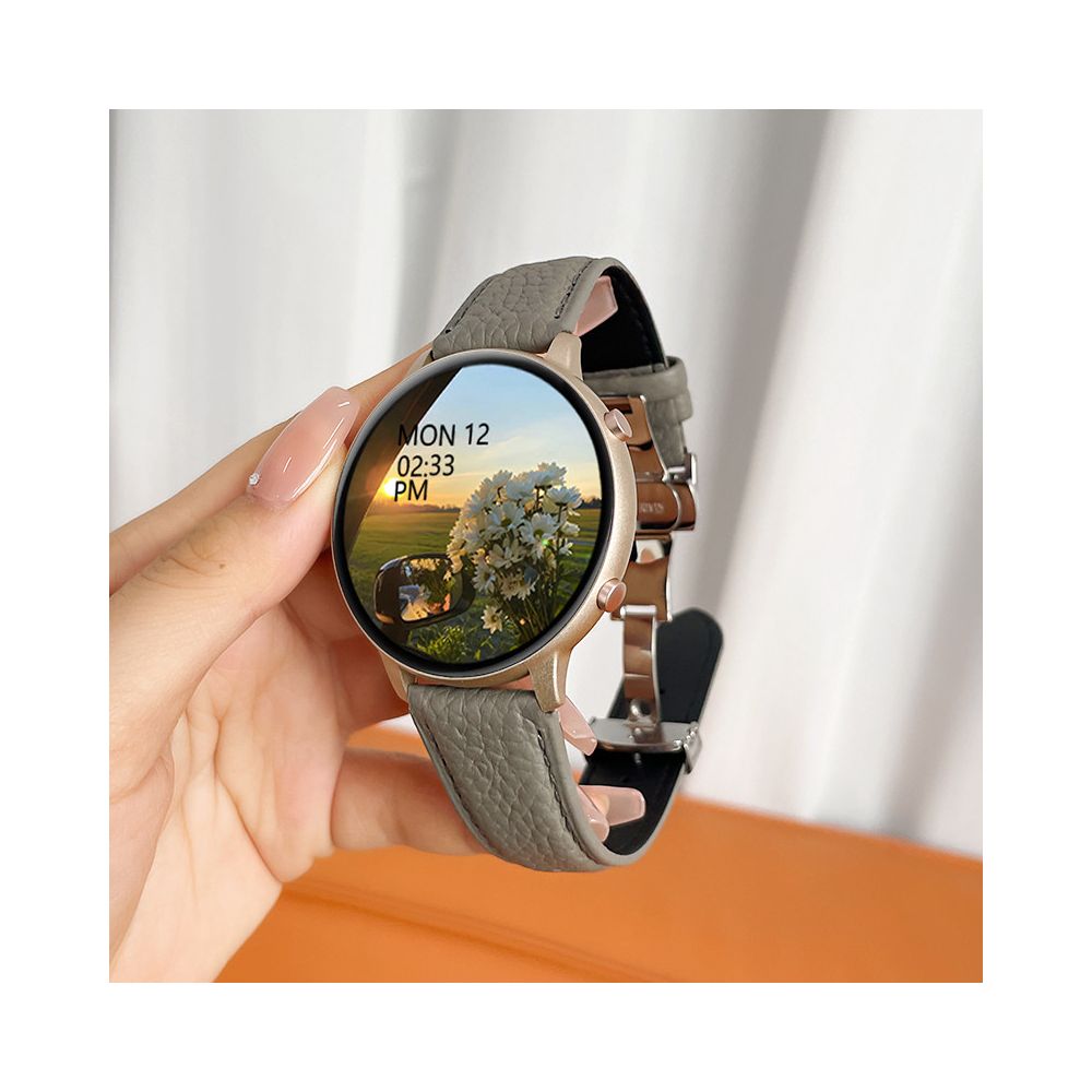 Smart Watch Women s Offline Payment Litchi Pattern Leather Sports AI Voice Assistant Bracelet 2026 New Bluetooth Phone Multi functional Round New Female Suitable for Smartphone Gifts