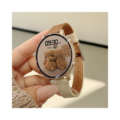 Smart Watch Women s Offline Payment Litchi Pattern Leather Sports AI Voice Assistant Bracelet 2026 New Bluetooth Phone Multi functional Round New Female Suitable for Smartphone Gifts