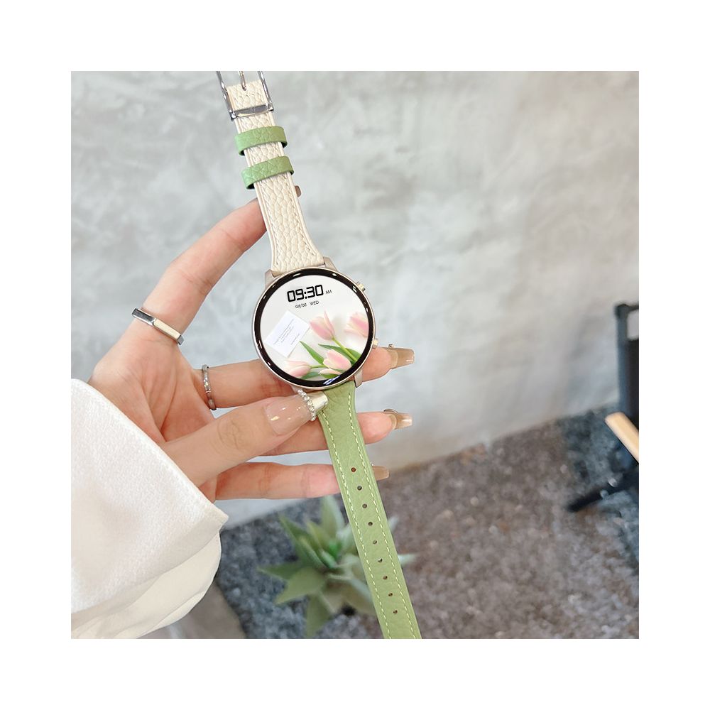Smart Watch Women s Offline Payment Litchi Pattern Leather Sports AI Voice Assistant Bracelet 2026 New Bluetooth Phone Multi functional Round New Female Suitable for Smartphone Gifts