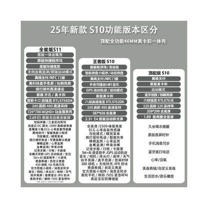 2026 New Huaqiangbei S11 Smart Watch Sport Bluetooth WATCH Male and Female Health Electronic Bracelet Top Configuration