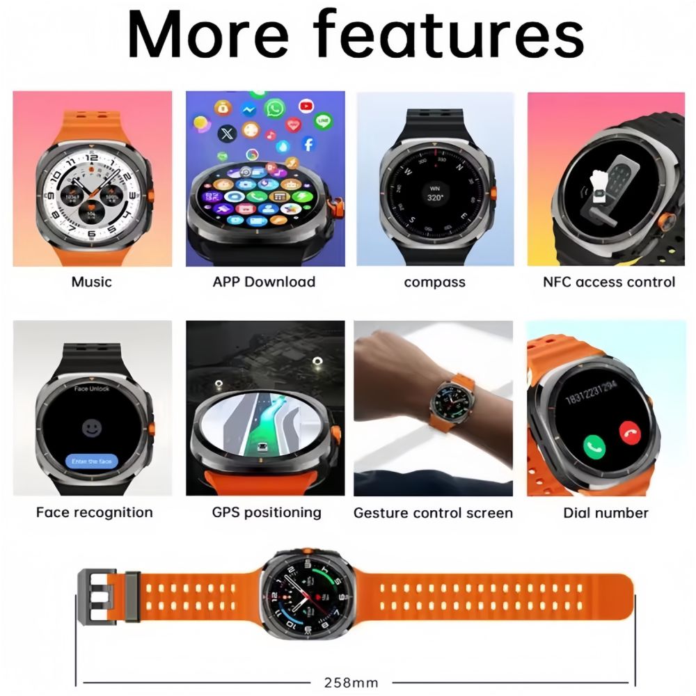 U8 Ultra Smart Watch 5G Card Insertion Rotating Camera Sports Watch Android GPS Cross border Exclusive image 5