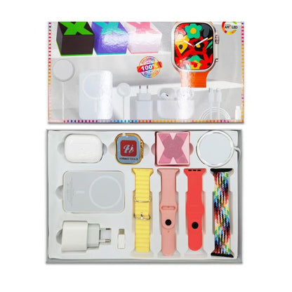 New X8 Six piece Smart Watch Earphone Case Bluetooth Call Heart Rate Monitor Step Multi functional Sports Watch