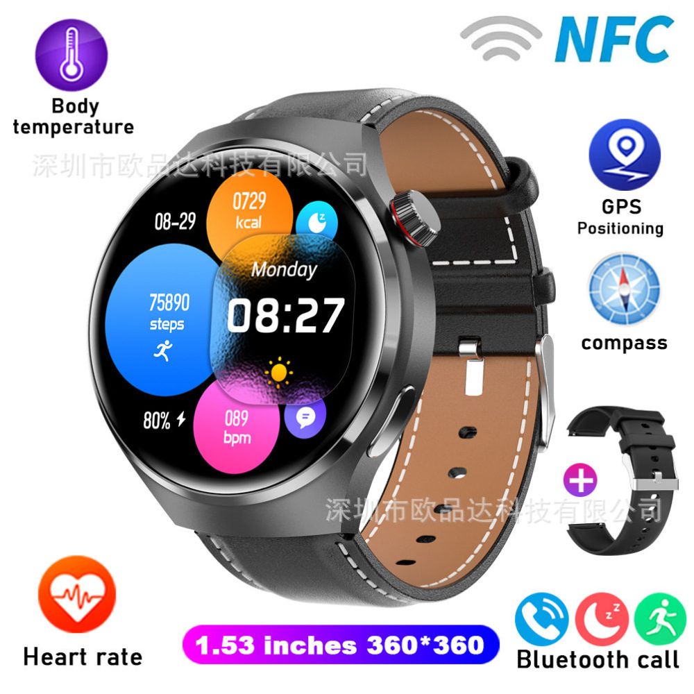2024 T4PRO Smart Watch Bluetooth Call Waterproof Sports Smart Watch Voice Assistant Smart Watch