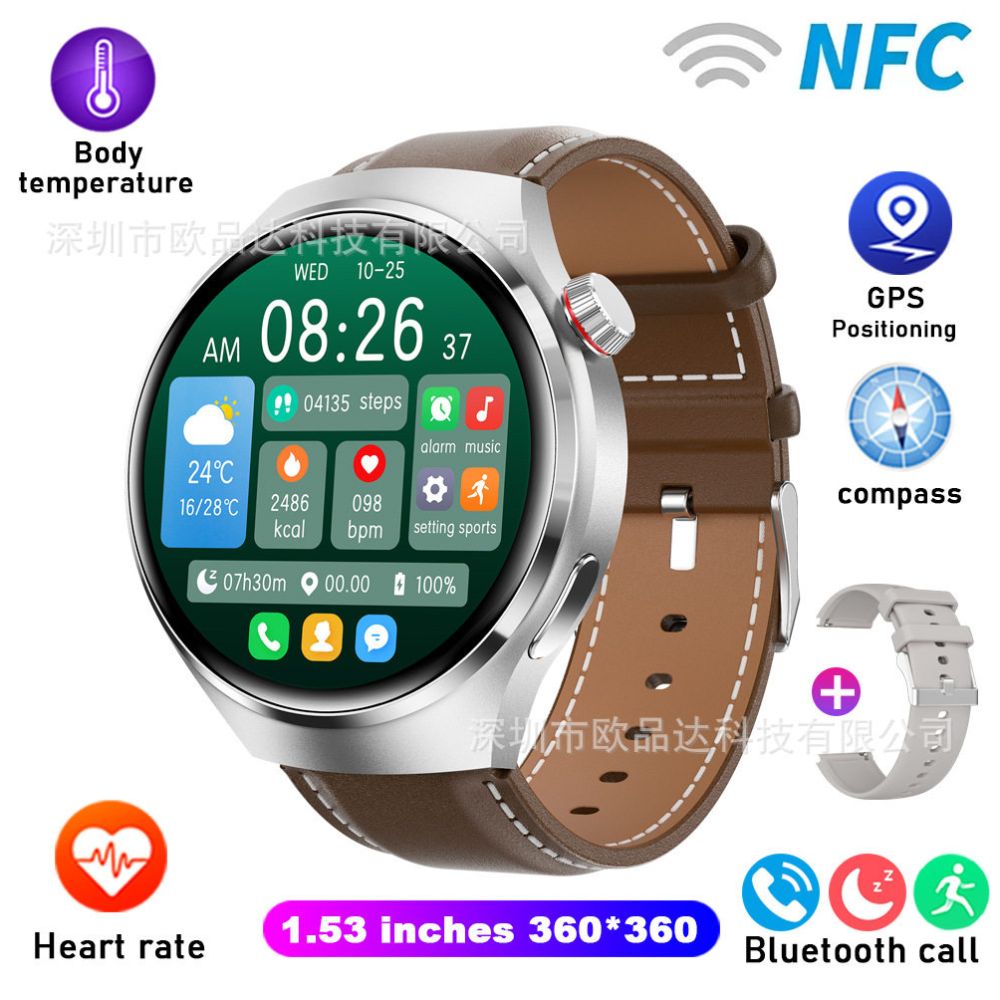 2024 T4PRO Smart Watch Bluetooth Call Waterproof Sports Smart Watch Voice Assistant Smart Watch