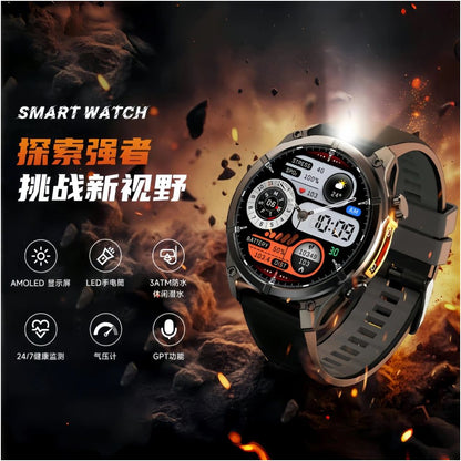 Huaqiangbei s new outdoor Fenix8 waterproof smart watch air pressure flashlight map removal navigation suitable for Jiaming image 2