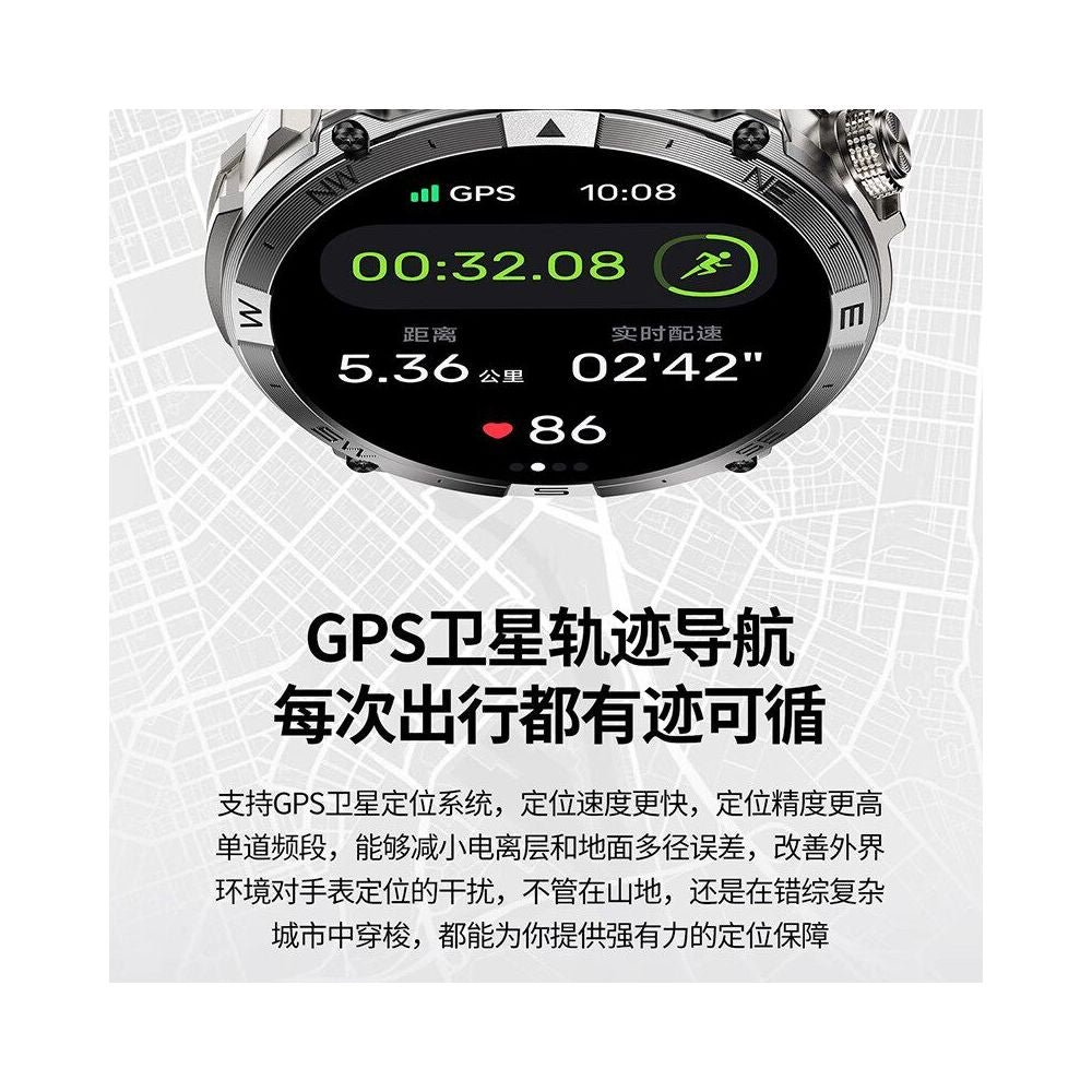 HK08 International Edition GPS Smart Sports Watch Outdoor Cycling Swimming Waterproof Altitude Compass Health Monitoring image 3