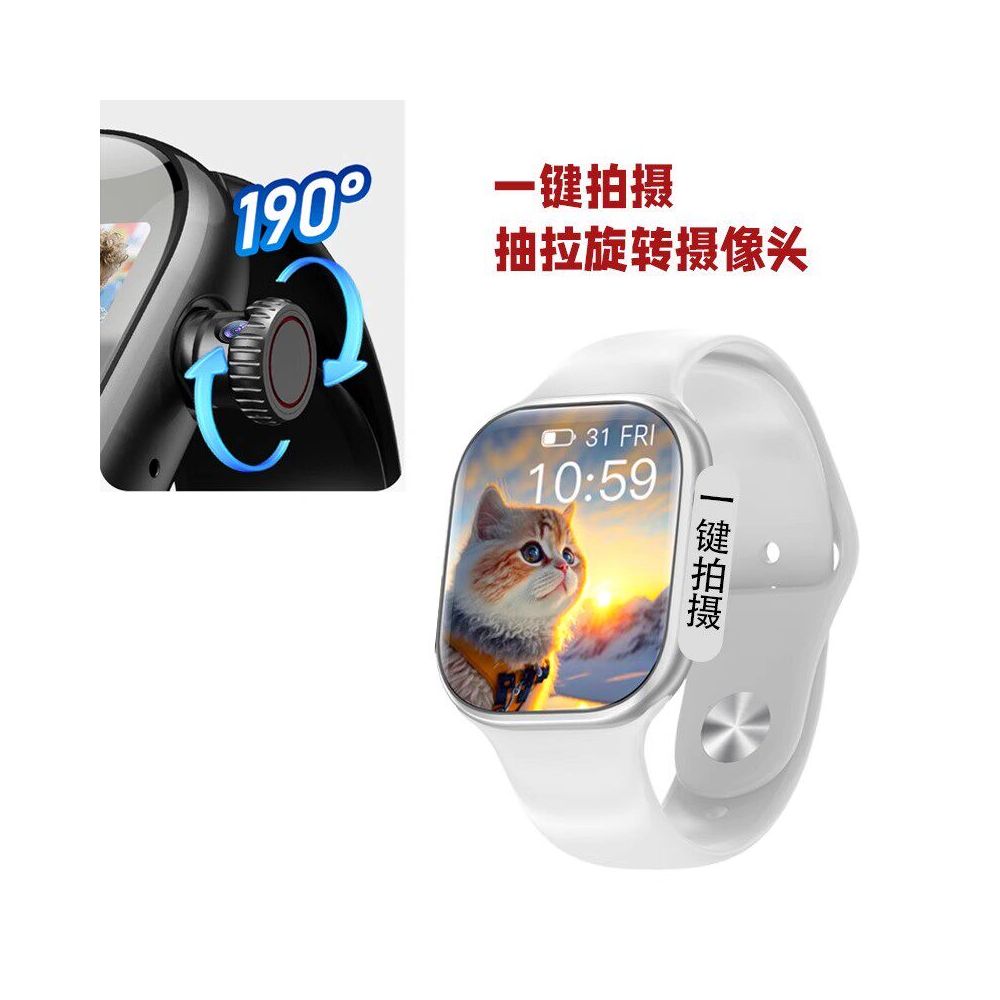 New All Network Card Smart Video Watch with Rotating Camera Journalist Assistant Meeting Recording Universal