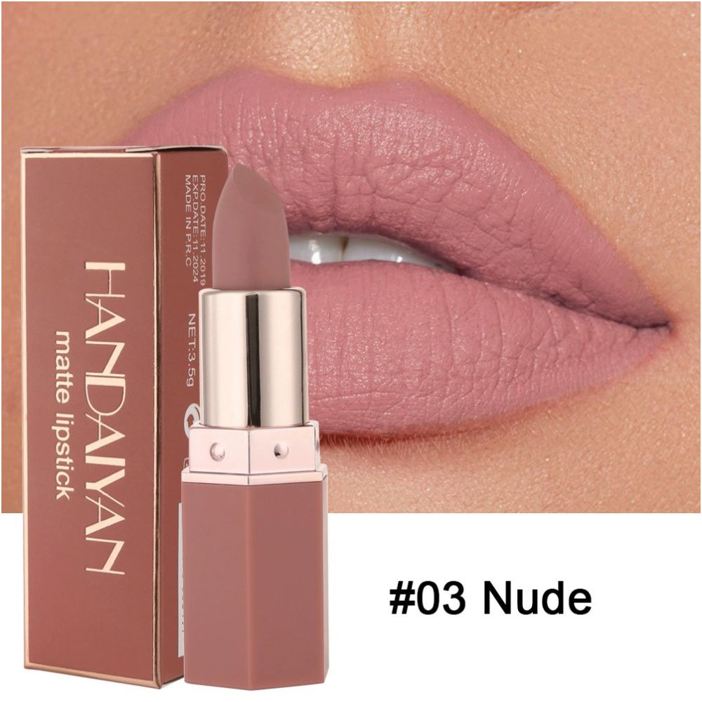 6 Colors Waterproof Nude Matte Lipsticks Long Lasting Lip in