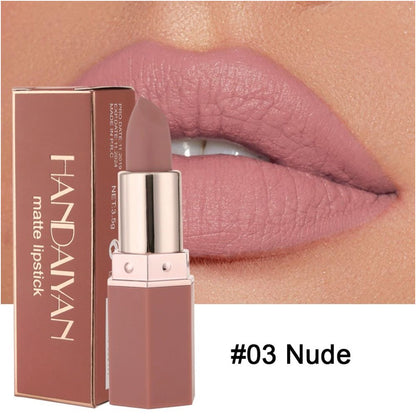 6 Colors Waterproof Nude Matte Lipsticks Long Lasting Lip in