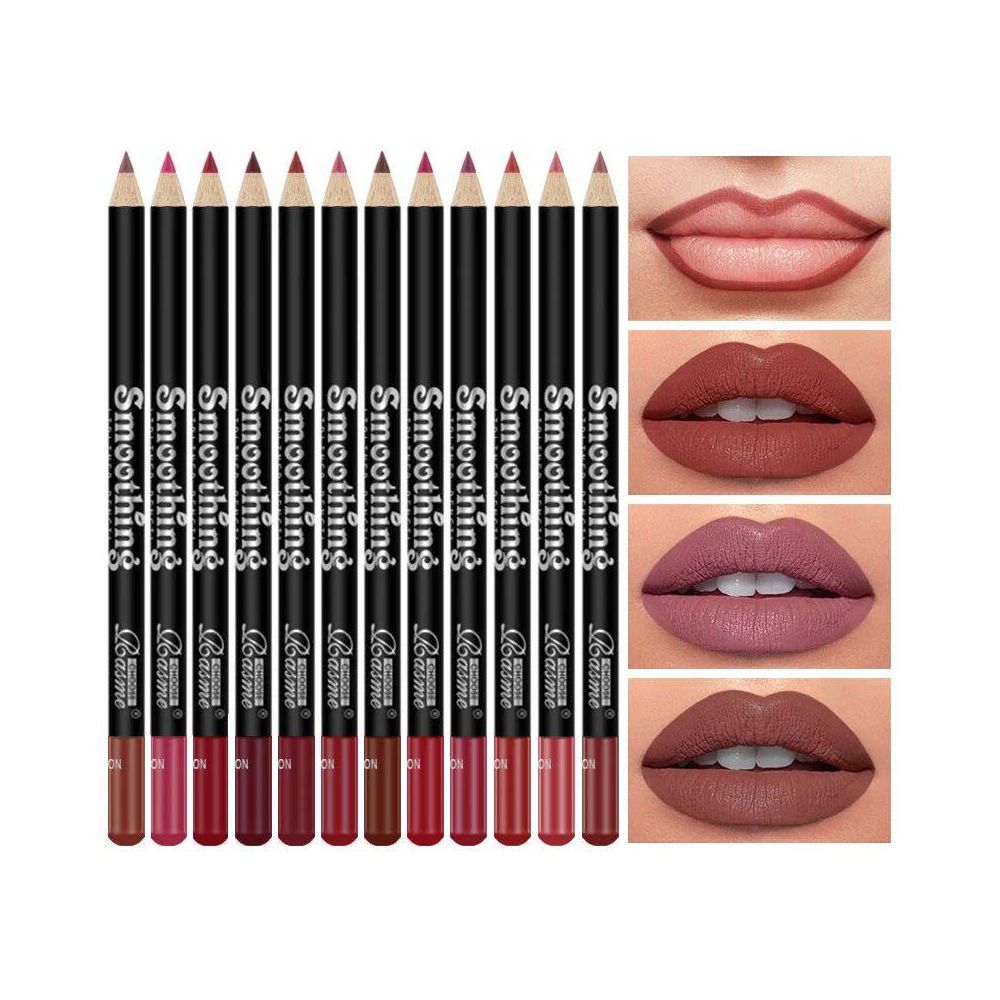 12 pcs Long Lasting Lipstick Set with Professional Lip Liner image 2