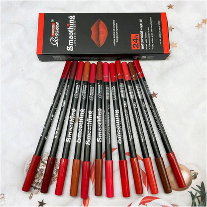 12 pcs Long Lasting Lipstick Set with Professional Lip Liner image 4