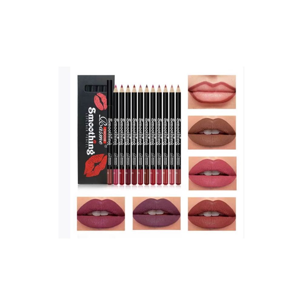 12 pcs Long Lasting Lipstick Set with Professional Lip Liner