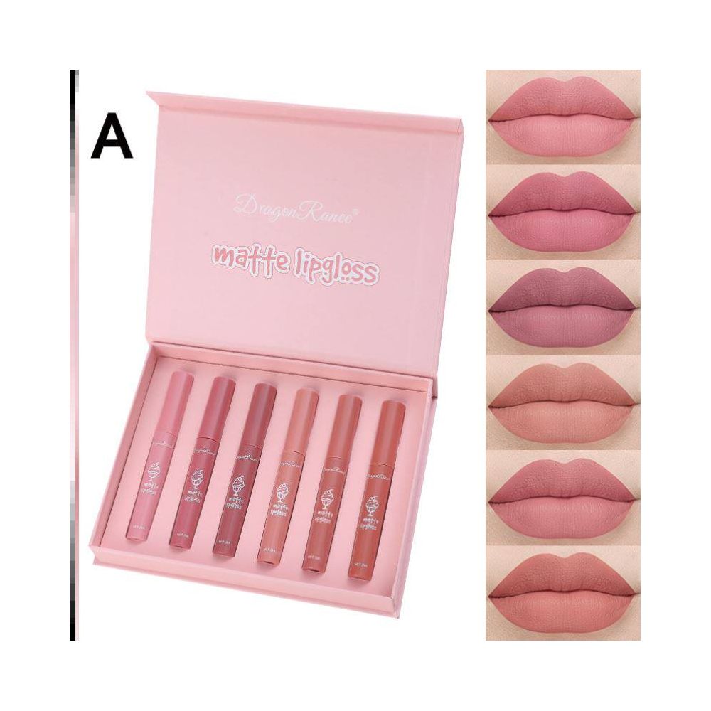 6Pcs Matte Lip Gloss Set Liquid Lipstick Waterproof Long