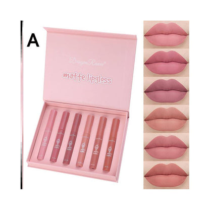 6Pcs Matte Lip Gloss Set Liquid Lipstick Waterproof Long