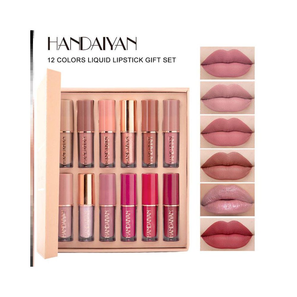 6Pcs Matte Lip Gloss Set Liquid Lipstick Waterproof Long