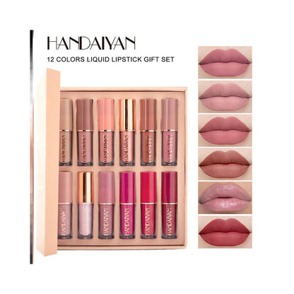 6Pcs Matte Lip Gloss Set Liquid Lipstick Waterproof Long