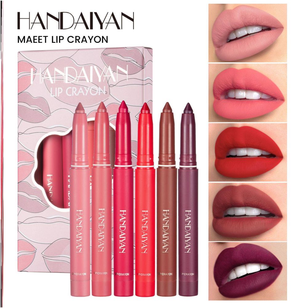 6Pcs Matte Lip Gloss Set Liquid Lipstick Waterproof Long