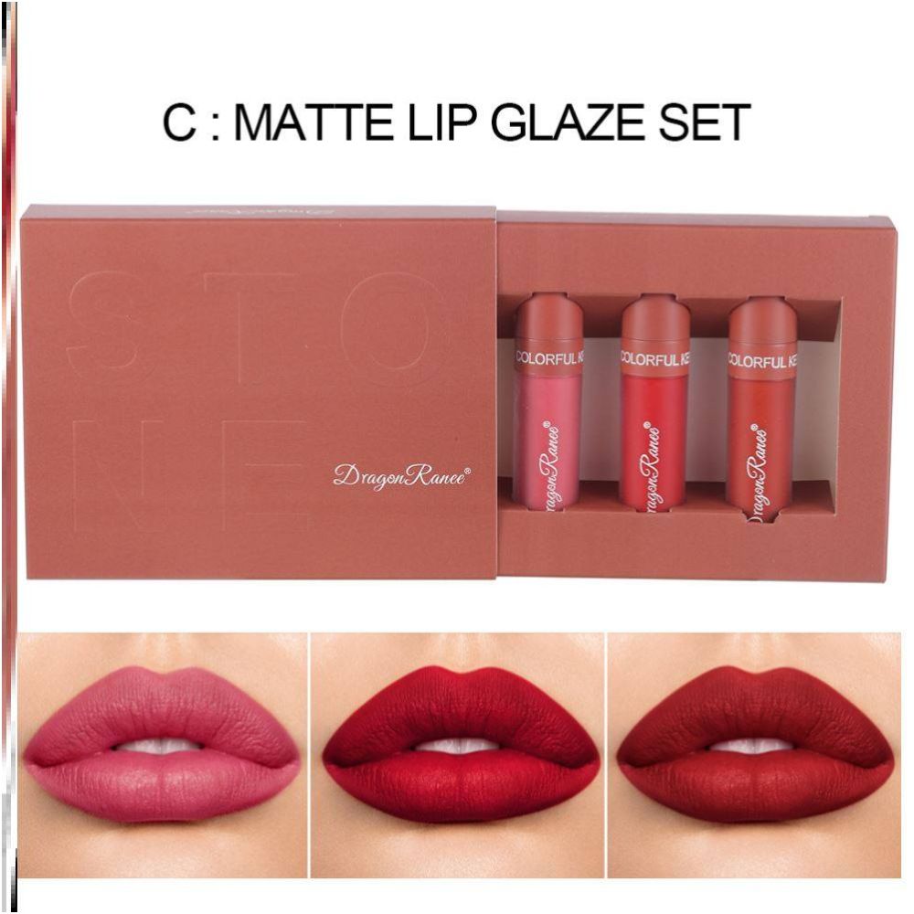 6Pcs Matte Lip Gloss Set Liquid Lipstick Waterproof Long