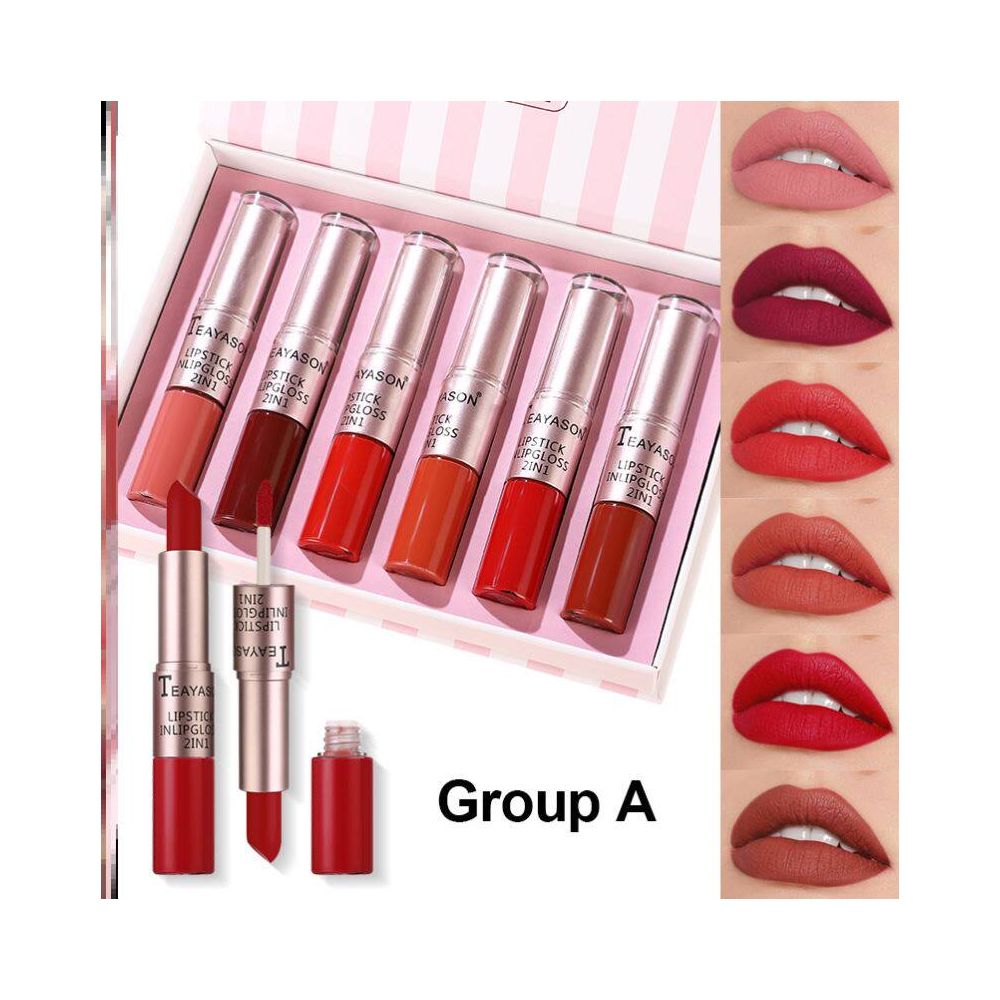 6Pcs Matte Lip Gloss Set Liquid Lipstick Waterproof Long