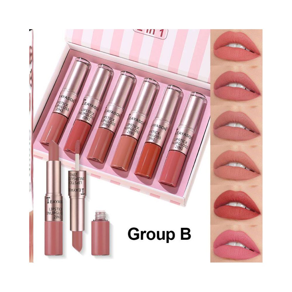 6Pcs Matte Lip Gloss Set Liquid Lipstick Waterproof Long