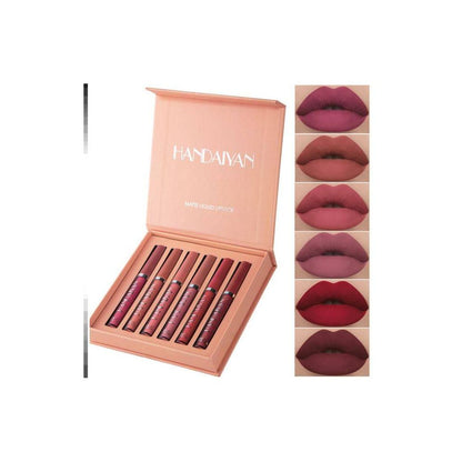 6Pcs Matte Lip Gloss Set Liquid Lipstick Waterproof Long