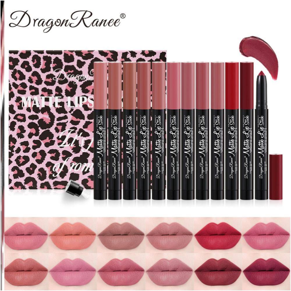 6Pcs Matte Lip Gloss Set Liquid Lipstick Waterproof Long