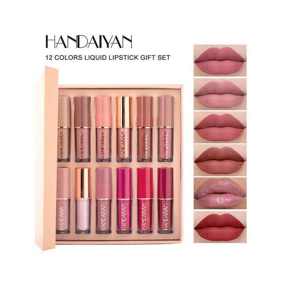 HANDAIYAN Makeup 12 color lip gloss set lipstick lipstick set image 0