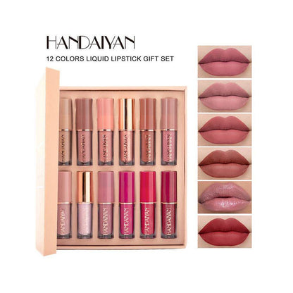HANDAIYAN Makeup 12 color lip gloss set lipstick lipstick set image 0
