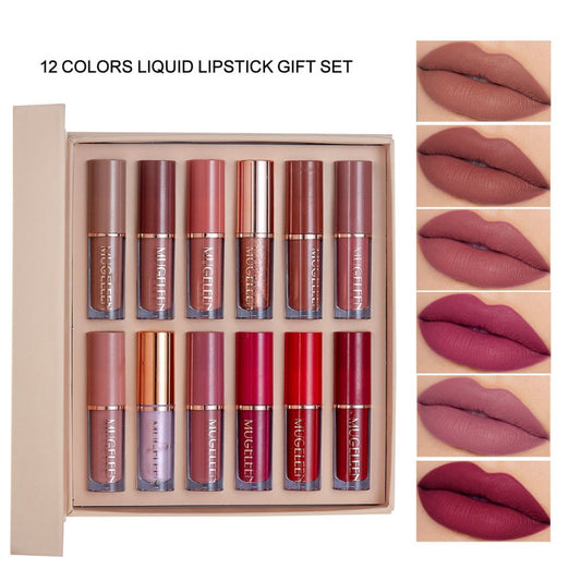 HANDAIYAN Makeup 12 color lip gloss set lipstick lipstick set