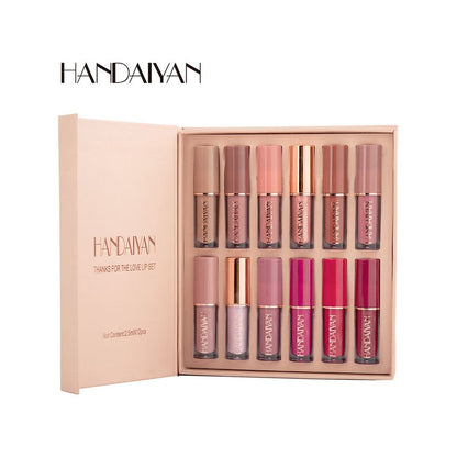 HANDAIYAN Makeup 12 color lip gloss set lipstick lipstick set