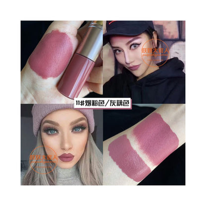 Matte Lipstick LipGloss European and American Matte Matte Mist Lipstick Double Headed Lip Mud Lip Gloss Aunt Bean Paste