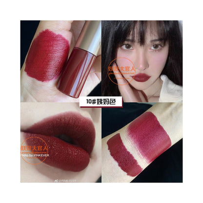Matte Lipstick LipGloss European and American Matte Matte Mist Lipstick Double Headed Lip Mud Lip Gloss Aunt Bean Paste