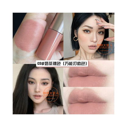 Matte Lipstick LipGloss European and American Matte Matte Mist Lipstick Double Headed Lip Mud Lip Gloss Aunt Bean Paste